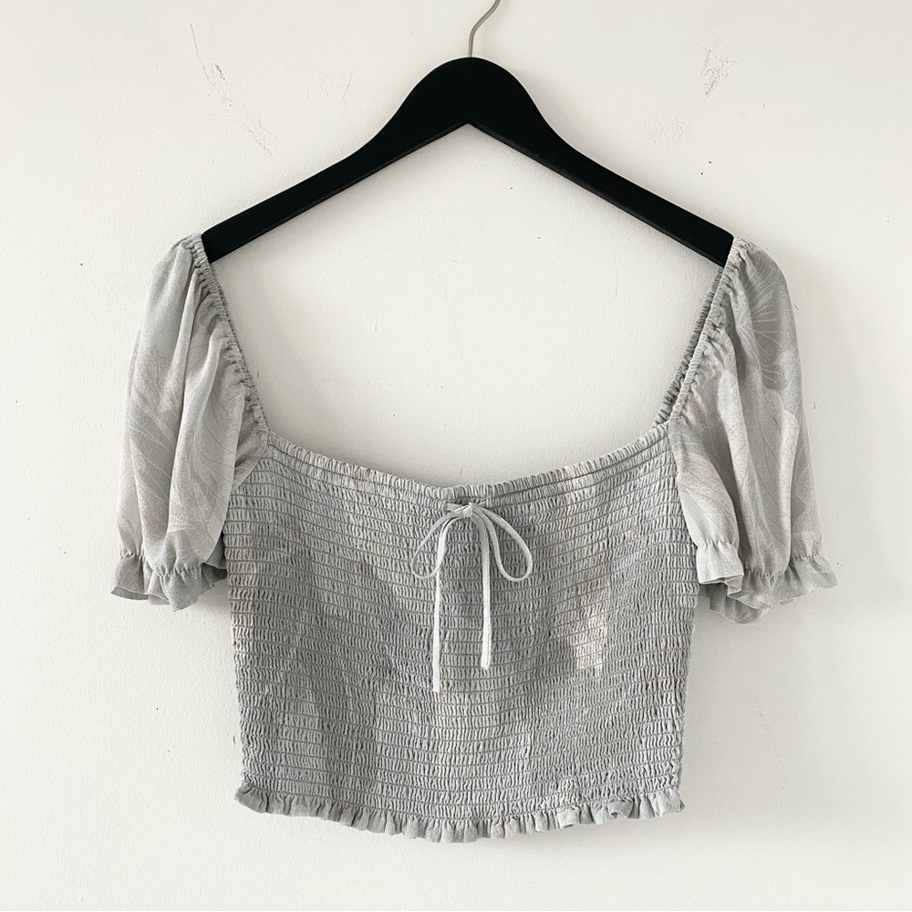 Aritzia Wilfred Smocked Blouse